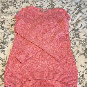 Loft: pink knit sweater, size medium